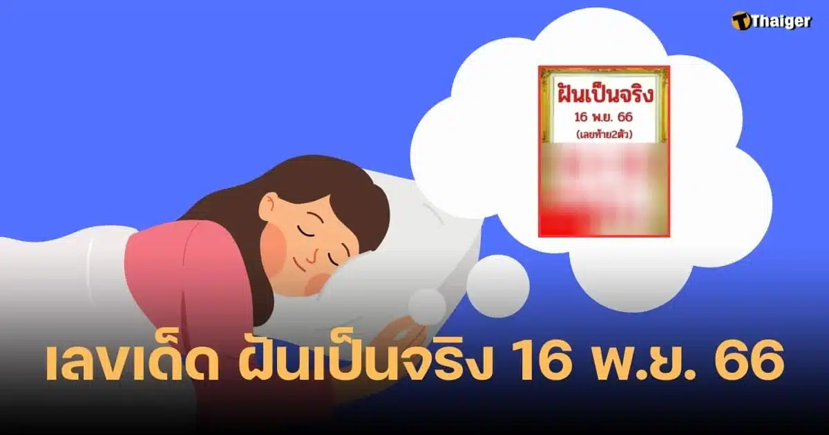 เลขเด็ดฝันเป็นจริง 16 11 66