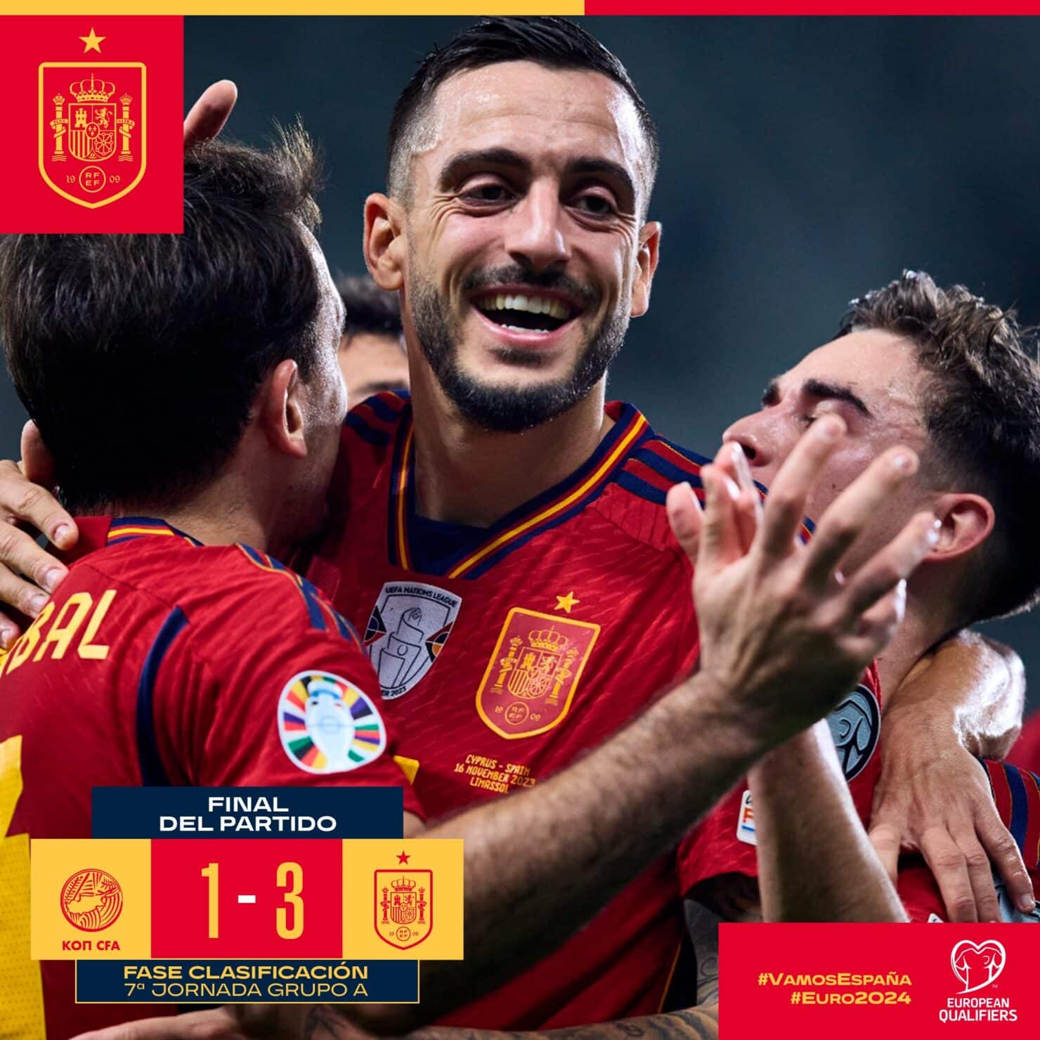 ผลบอลเมื่อคืนนี้ ฟุตบอลยูโร 2024 ไซปรัส สเปน