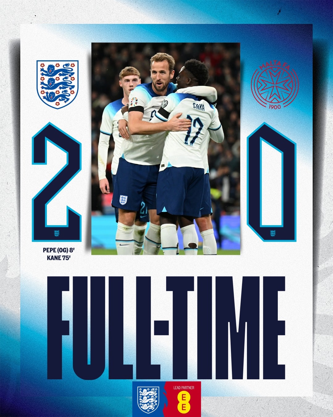 ผลบอลเมื่อคืนนี้ ฟุตบอลยูโร 2024 อังกฤษ มอลตา