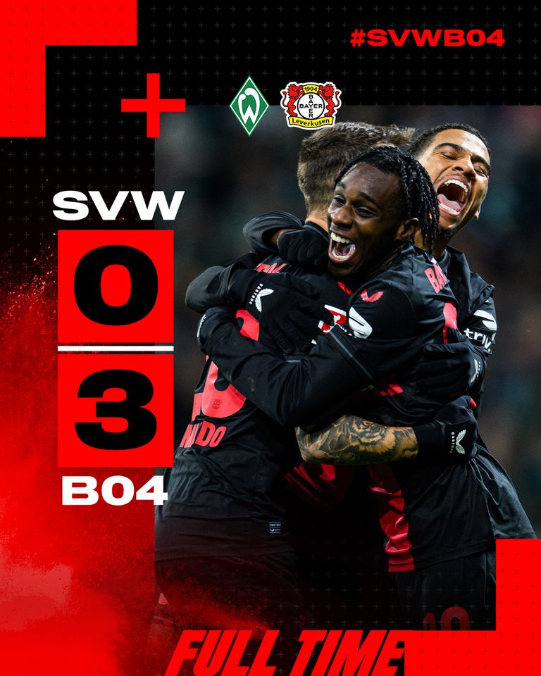 ผลบอลล่าสุด บุนเดสลีกา เบรเมน เลเวอร์คูเซ่น