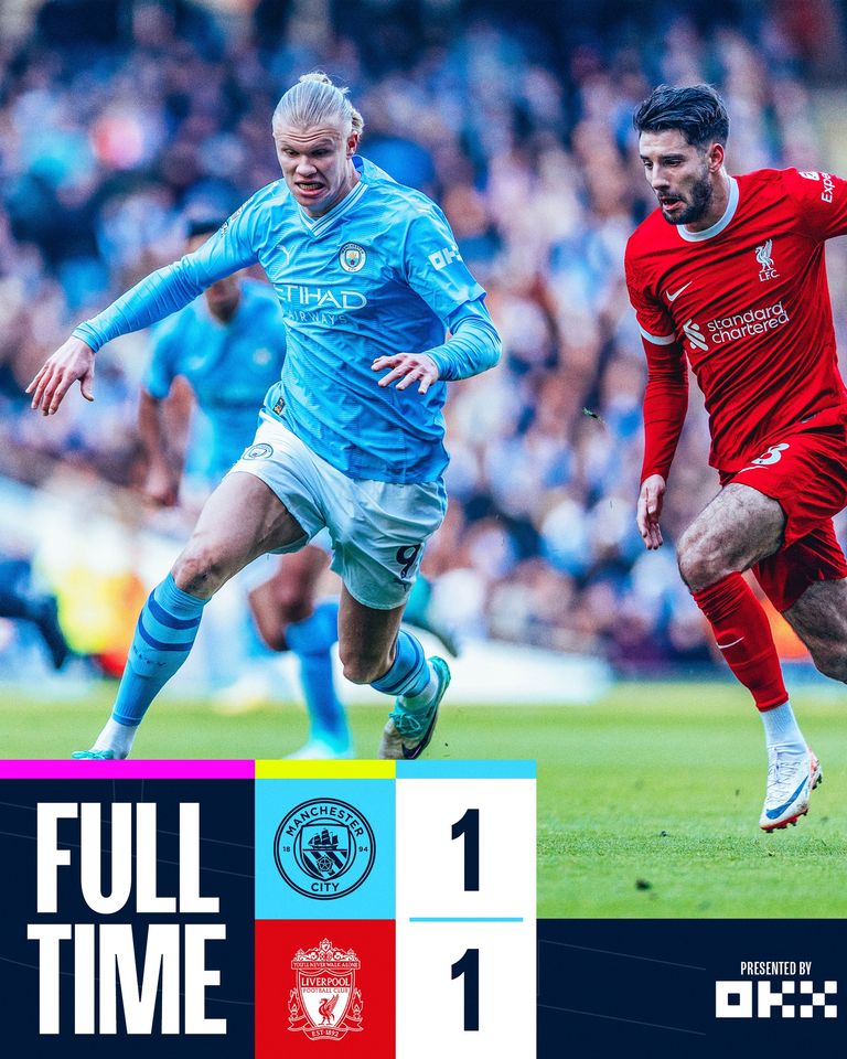 ผลบอลล่าสุด พรีเมียร์ลีก แมนซิตี้ ลิเวอร์พูล