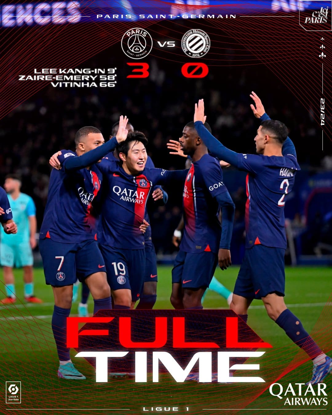 ผลบอลเมื่อคืนนี้ ลีก เอิง เปแอสเช มงต์เปลลิเยร์