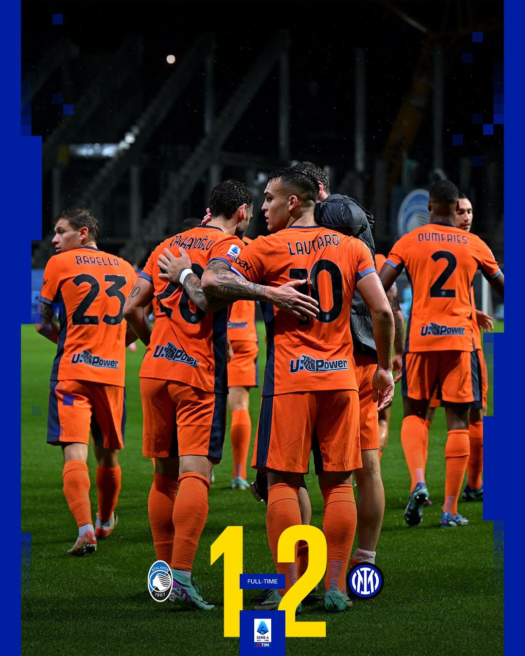 ผลบอลเมื่อคืนนี้ กัลโช่ อตาลันต้า อินเตอร์