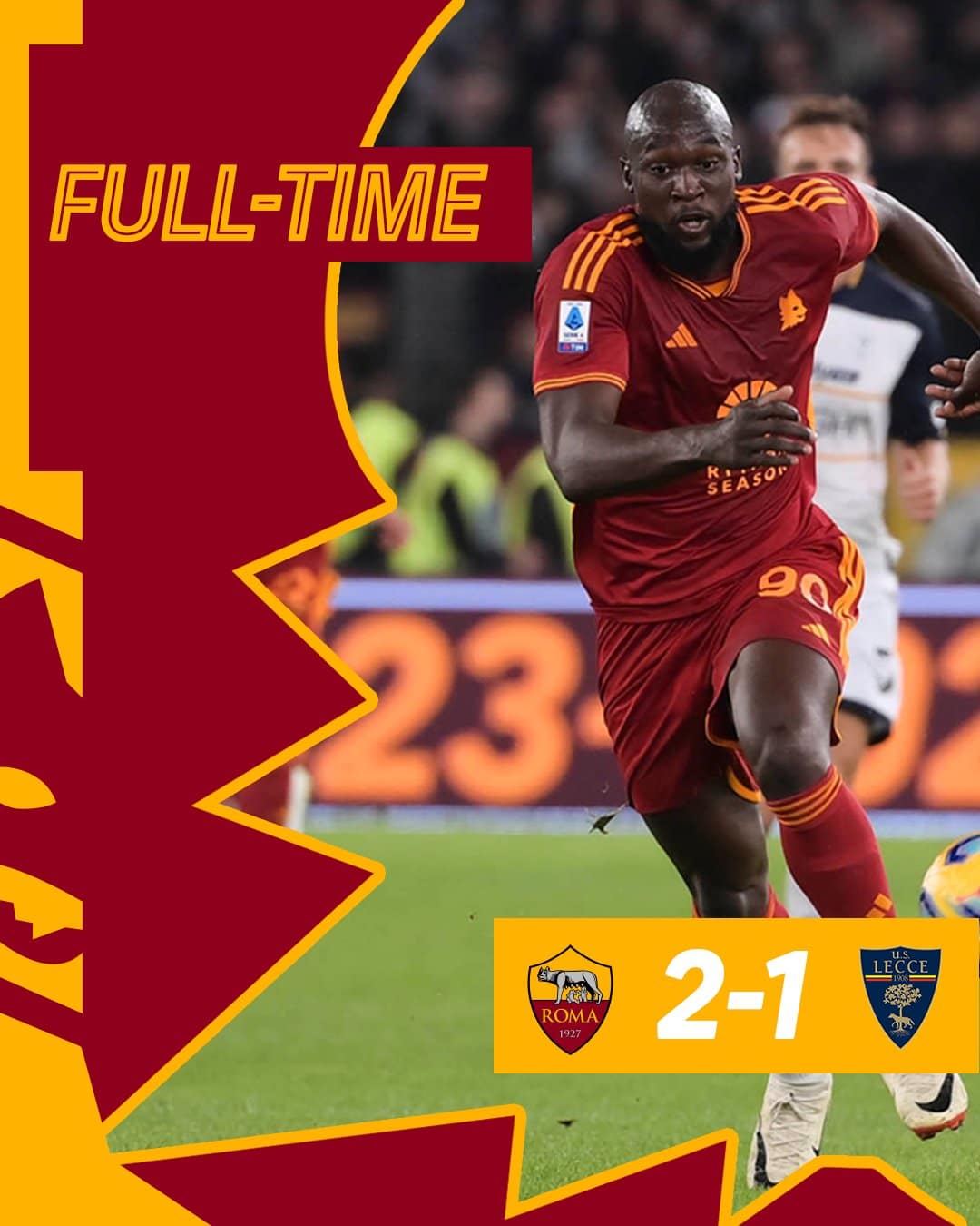 ผลบอลเมื่อคืนนี้ กัลโช่ โรม่า เลชเช่