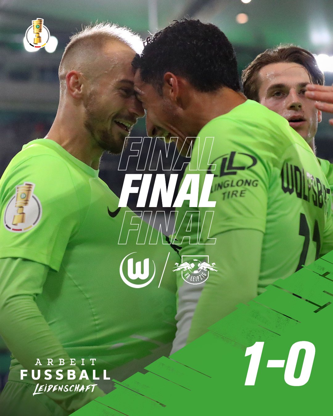 ผลบอลเมื่อคืนนี้ เดเอฟเบ โพคาล โวล์ฟสบวร์ก ไลป์ซิก