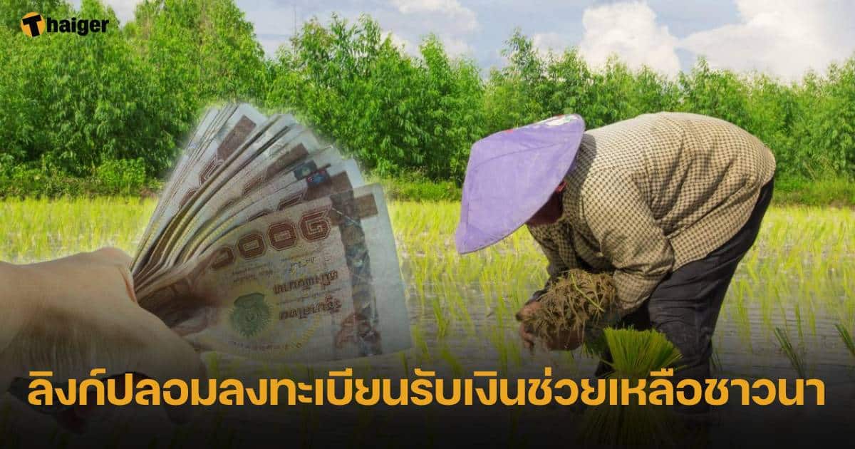 กรมส่งเสริมการเกษตร เตือนลิงก์ปลอมลงทะเบียเงินช่วยเหลือชาวนา