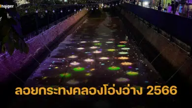งานลอยกระทง คลองโอ่งอ่าง 2566 สุดไฮเทคลอยแบบดิจิทัล