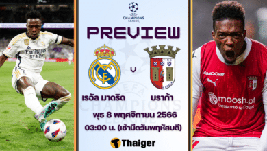 ดูบอลสด ยูฟ่า แชมเปี้ยนส์ลีก เรอัล มาดริด บราก้า