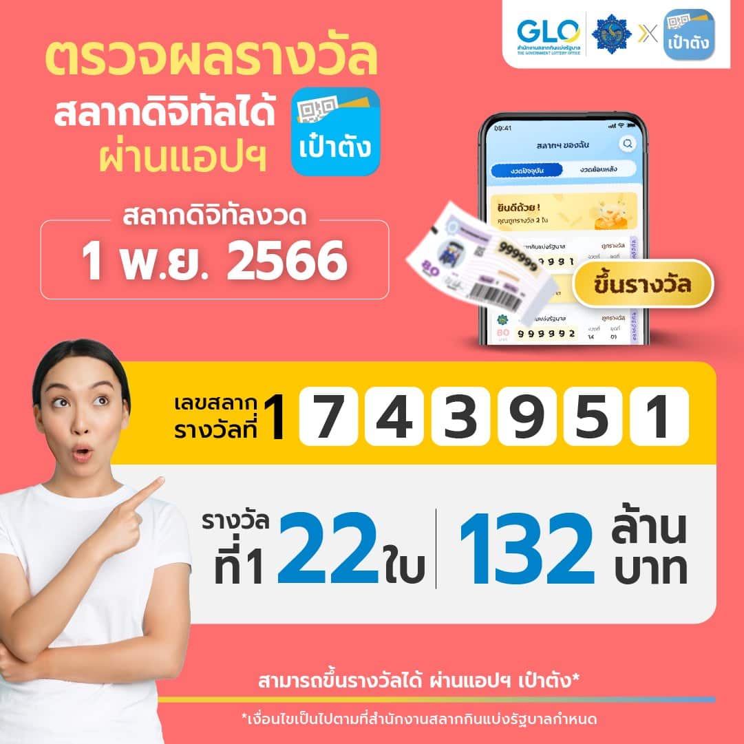 ลุ้นลอตเตอรี่ดิจิตอล เลข 1 11 66