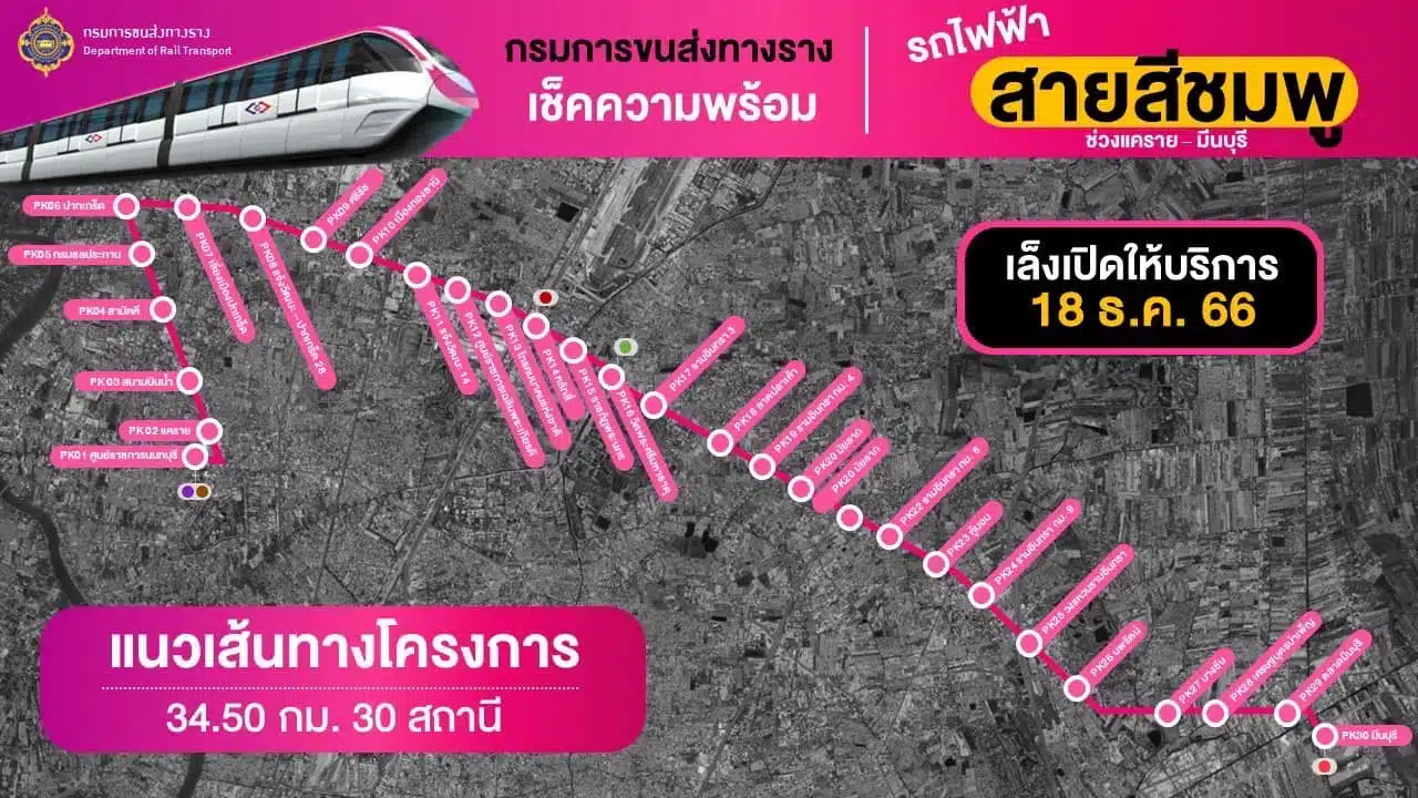 สถานีรถไฟฟ้าสายสีชมพู ศูนย์ราชการนนทบุรี – มีนบุรี