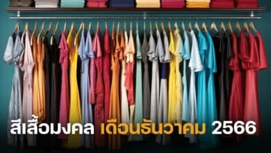 สีเสื้อมงคล เดือนธันวาคม 2566