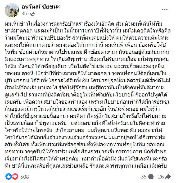 อนุวัฒน์ ชัยชนะ อดีตนักตะกร้อทีมชาติไทย