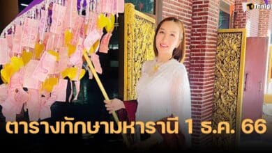 เลขเด็ด ตารางทักษามหารานี อ.ออร่า 1 12 66