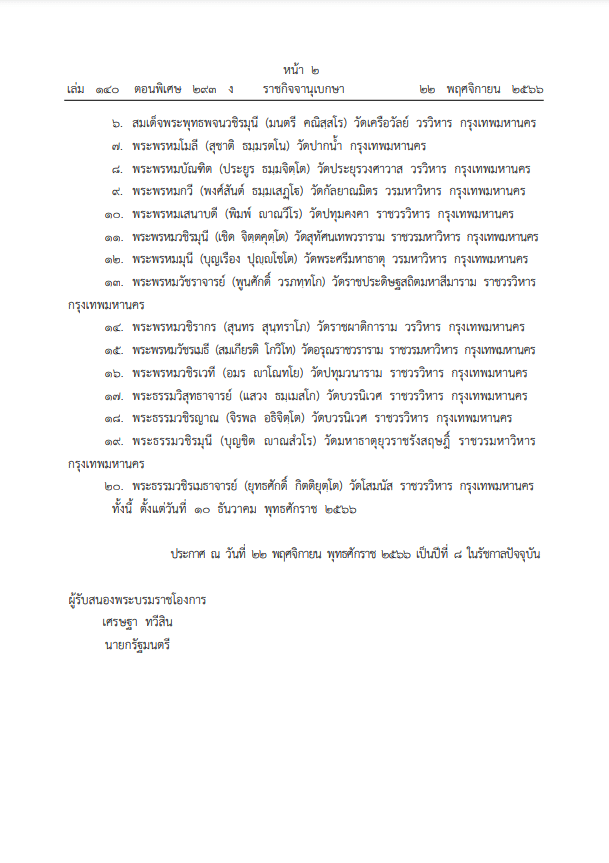 แต่งตั้งกรรมการมหาเถรสมาคม 2566