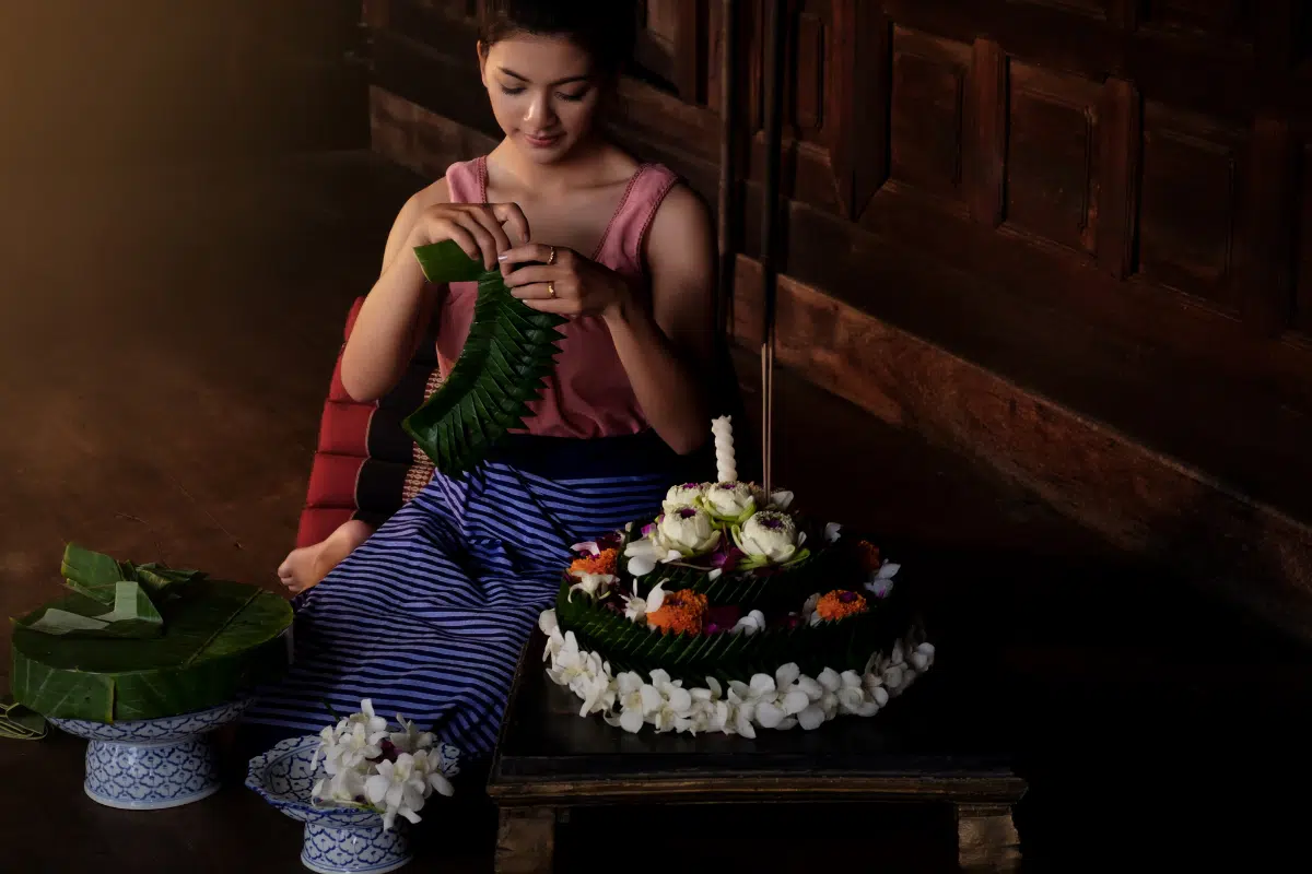 ใส่ของในกระทงตามวันเกิด