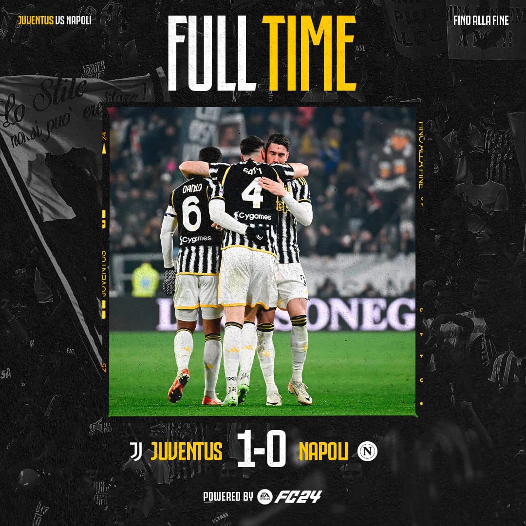 ผลบอลเมื่อคืนนี้ กัลโช่ ยูเวนตุส นาโปลี