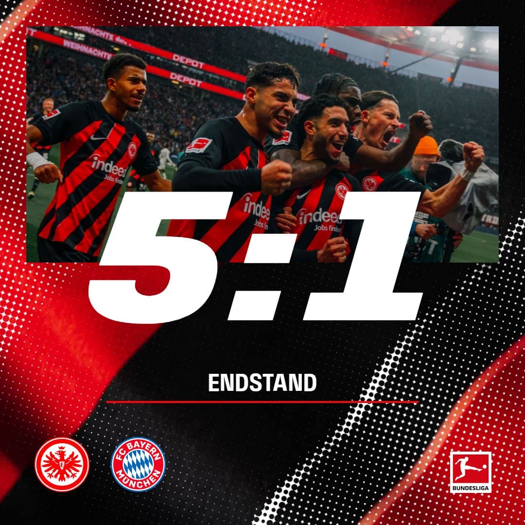 ผลบอลล่าสุด บุนเดสลีกา แฟร้งค์เฟิร์ต บาเยิร์น