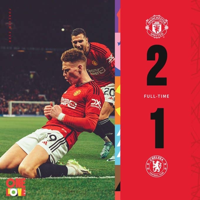 ผลบอลเมื่อคืนนี้ พรีเมียร์ลีก แมนยู เชลซี