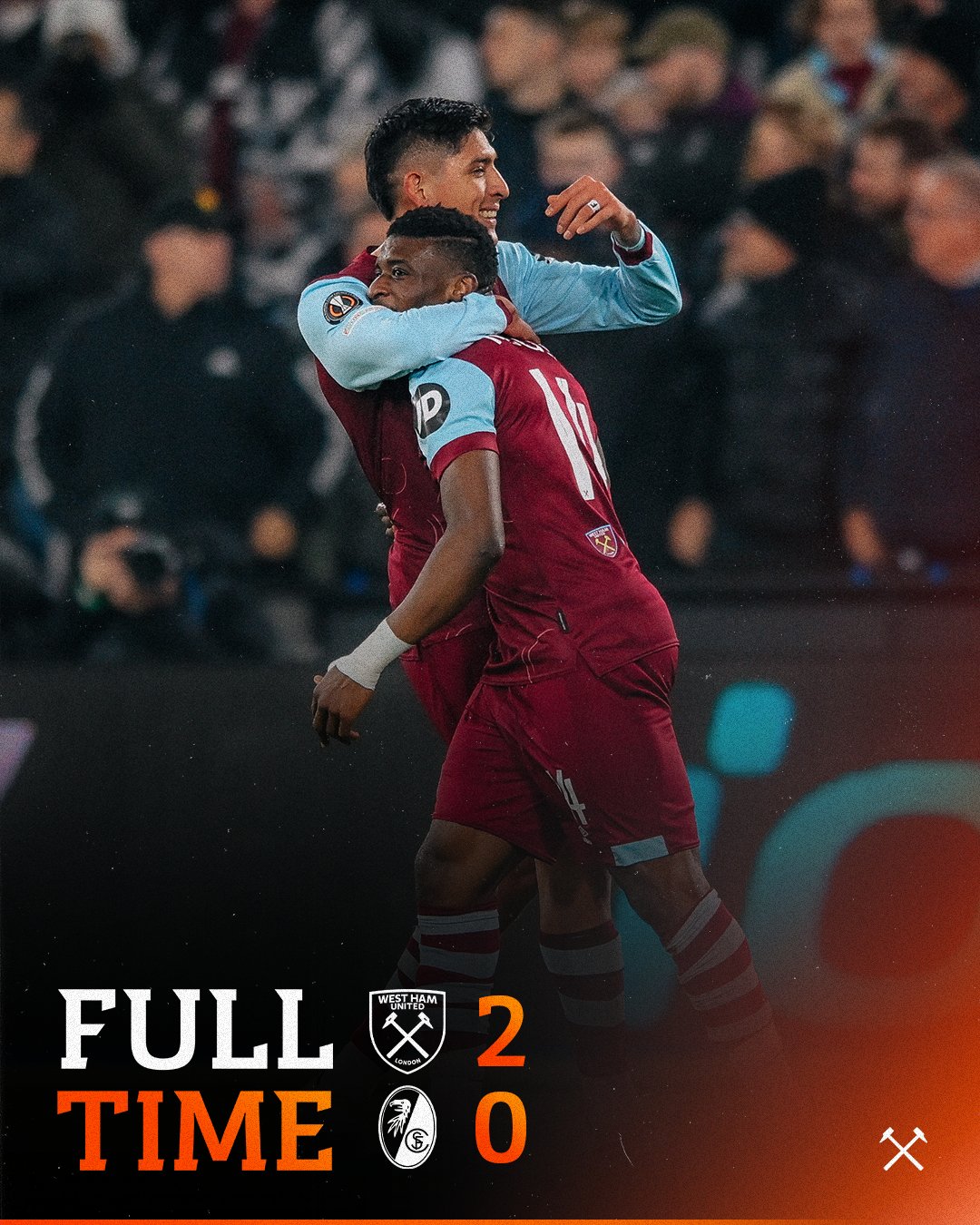 ผลบอลเมื่อคืนนี้ ยูโรป้า ลีก เวสต์แฮม ไฟร์บวร์ก