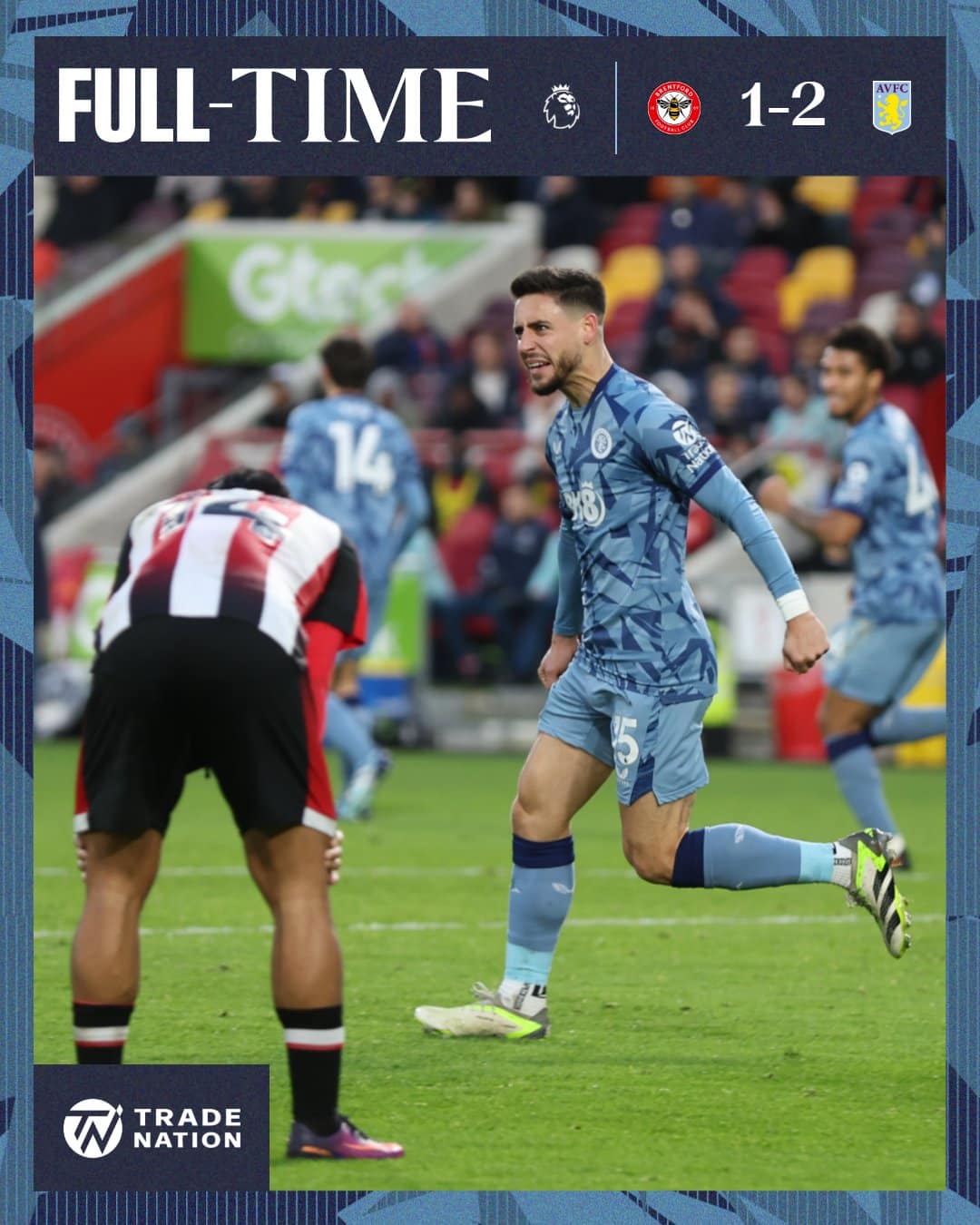 ผลบอลเมื่อคืนนี้ พรีเมียร์ลีก เบรนท์ฟอร์ด แอสตัน วิลล่า