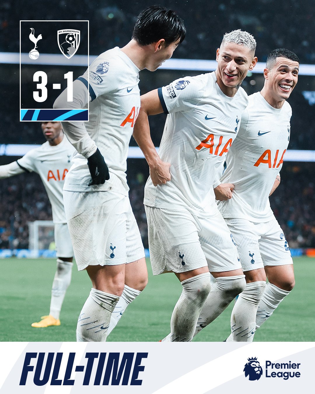 ผลบอลล่าสุด พรีเมียร์ลีก สเปอร์ส บอร์นมัธ