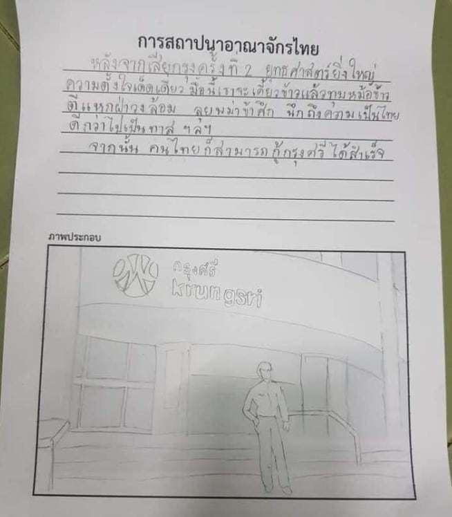 ข้อสอบ ป3 เรียงความ กรุงศรี สถาปนาชาติไทย