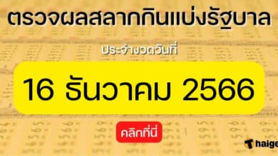 ตรวจหวย 16 ธันวาคม 2566