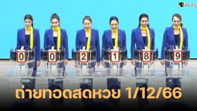 ถ่ายทอดสดหวย 1 12 66