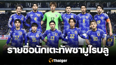 ทีมชาติญี่ปุ่น อุ่นเครื่อง ทีมชาติไทย