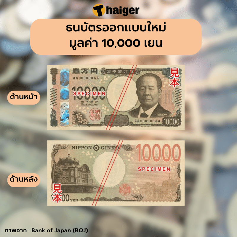 ธนบัตรออกแบบใหม่ มูลค่า 10,000 เยน