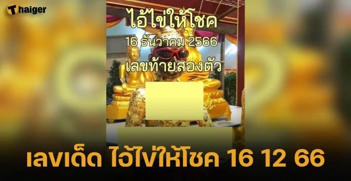 เลขเด็ด ไอ้ไข่ให้โชค 16 12 66