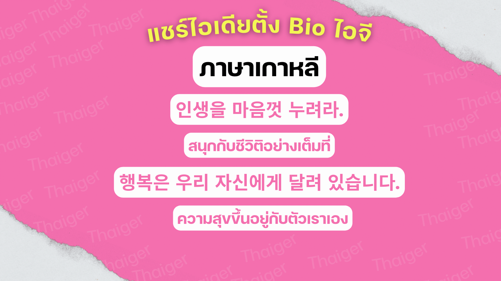แชร์ไอเดียตั้ง Bio ไอจี