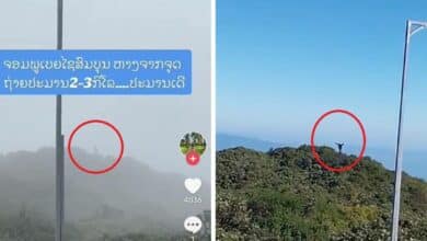 ไททักยักษ์บนยอดเขาประเทศลาว