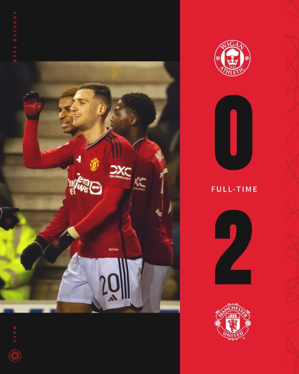 ผลบอลเมื่อคืนนี้ เอฟเอ วีแกน แมนยู