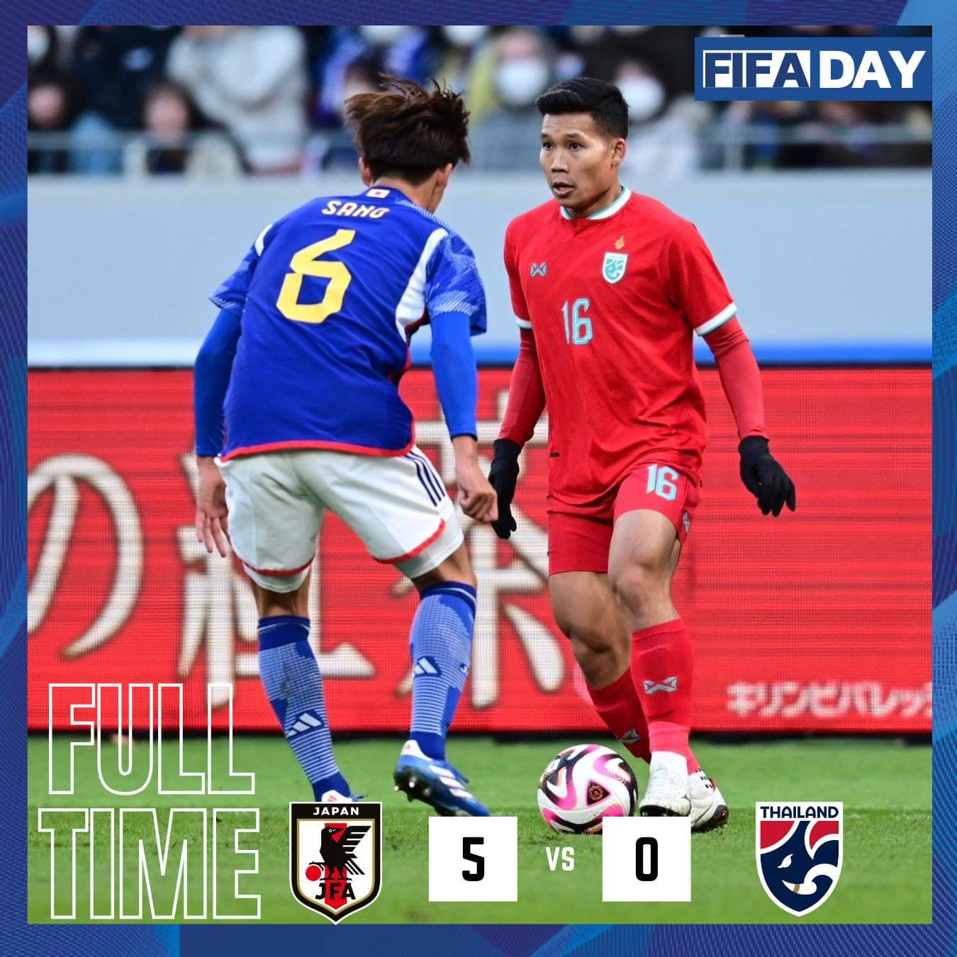 ทีมชาติญี่ปุ่น ทีมชาติไทย ผลบอล