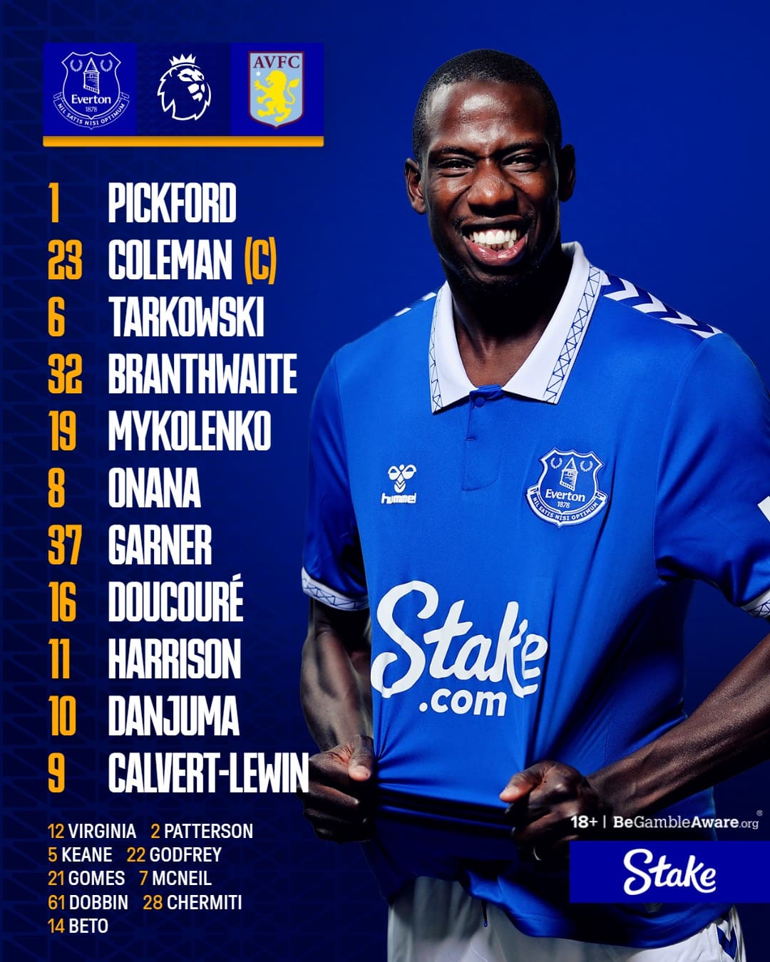 11 ตัวจริง เอฟเวอร์ตัน วิลล่า