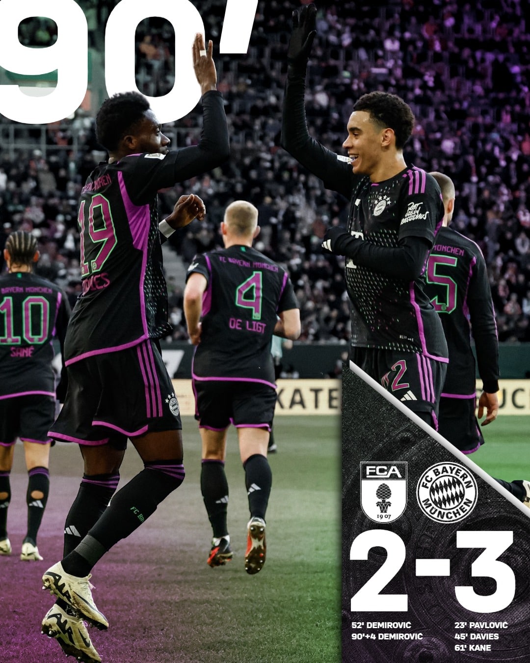 ผลบอลล่าสุด บุนเดสลีกา เอาก์สบวร์ก บาเยิร์น