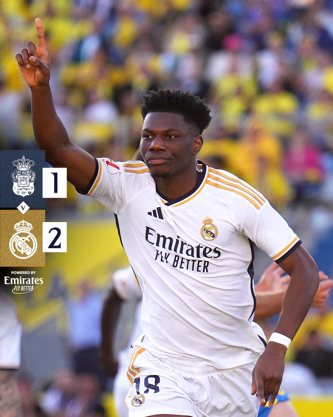 ผลบอลเมื่อคืนนี้ ลาลีกา ลาส พัลมาส เรอัล มาดริด