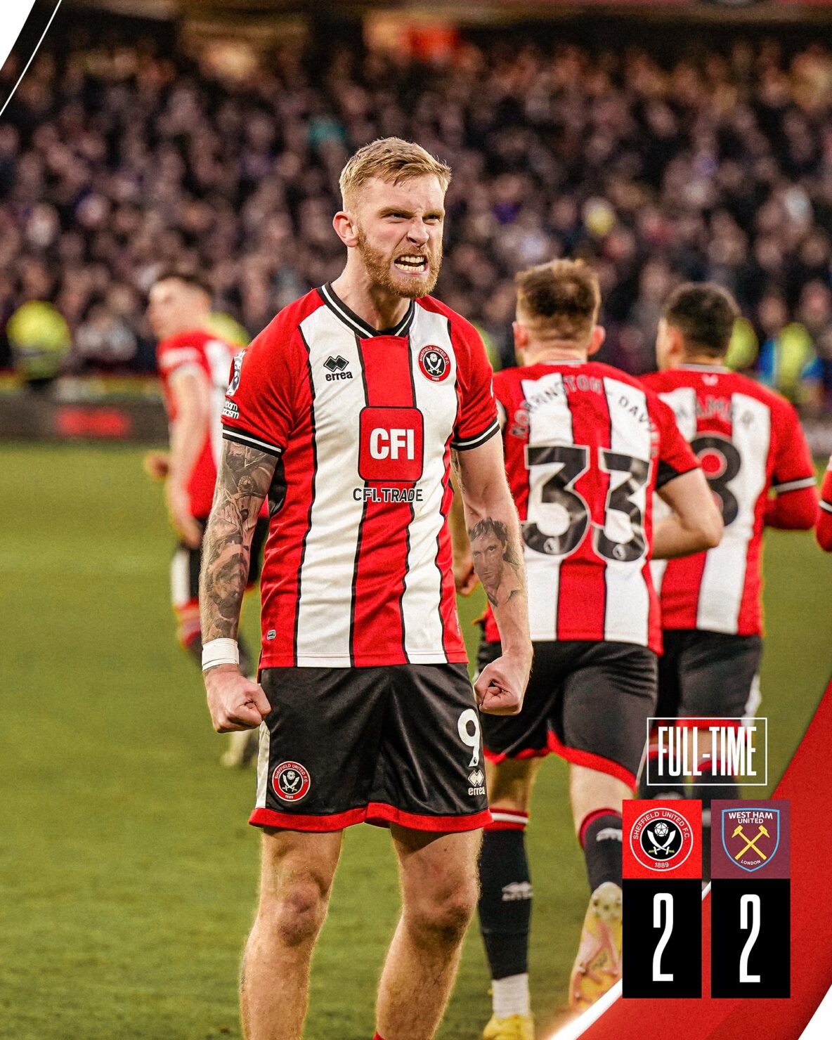 ผลบอลเมื่อคืนนี้ พรีเมียร์ลีก เชฟฯ ยูไนเต็ด เวสต์แฮม