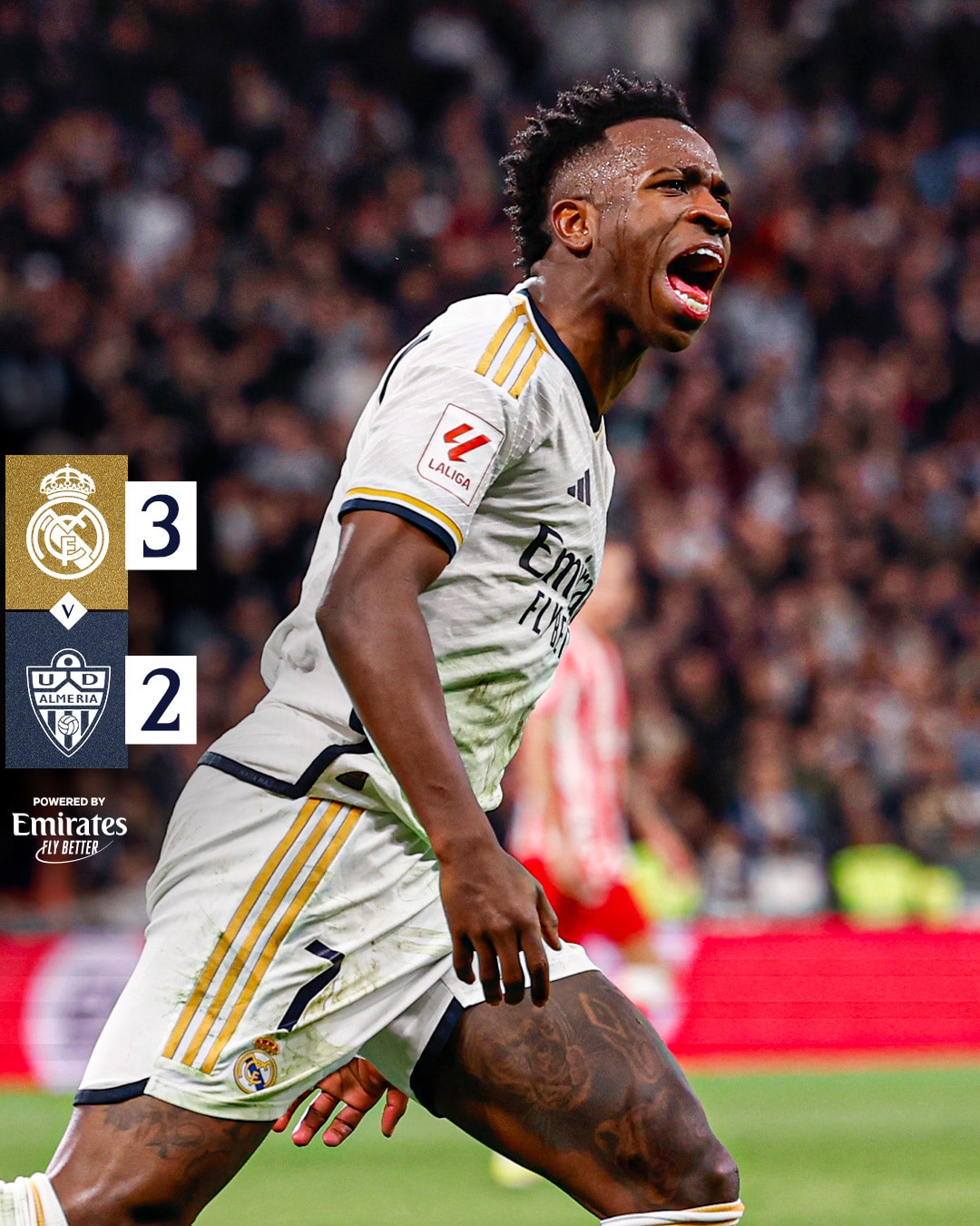 ผลบอลเมื่อคืนนี้ ลาลีกา เรอัล มาดริด อัลเมเรีย