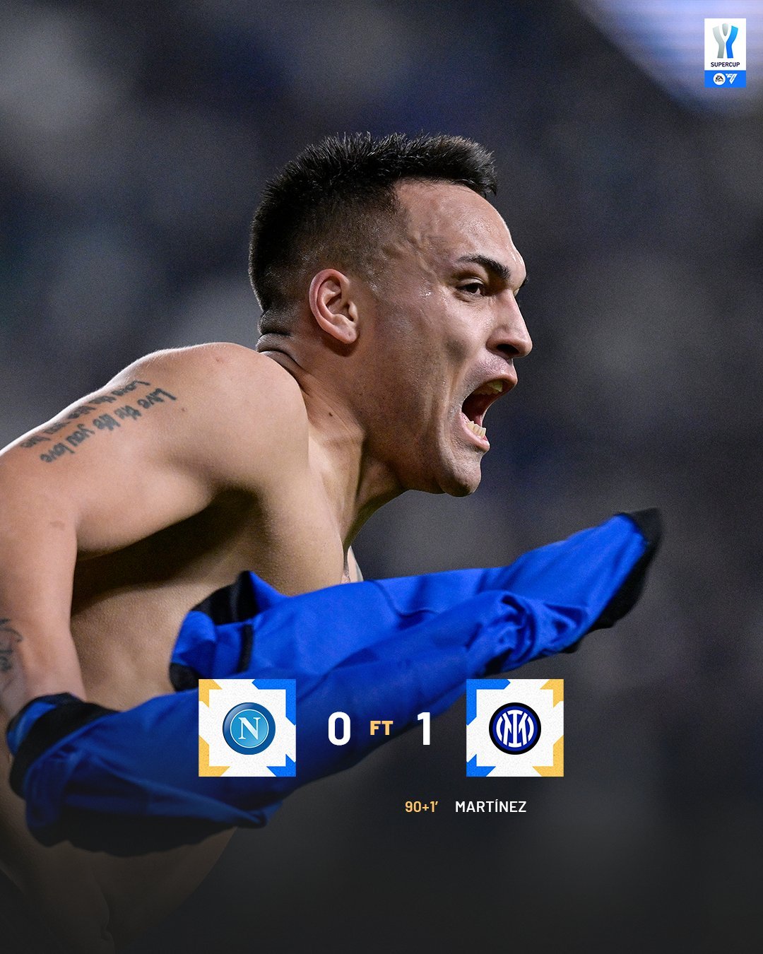 ผลบอลเมื่อคืนนี้ ซูเปอร์ โคปปา อิตาเลียน่า นาโปลี อินเตอร์