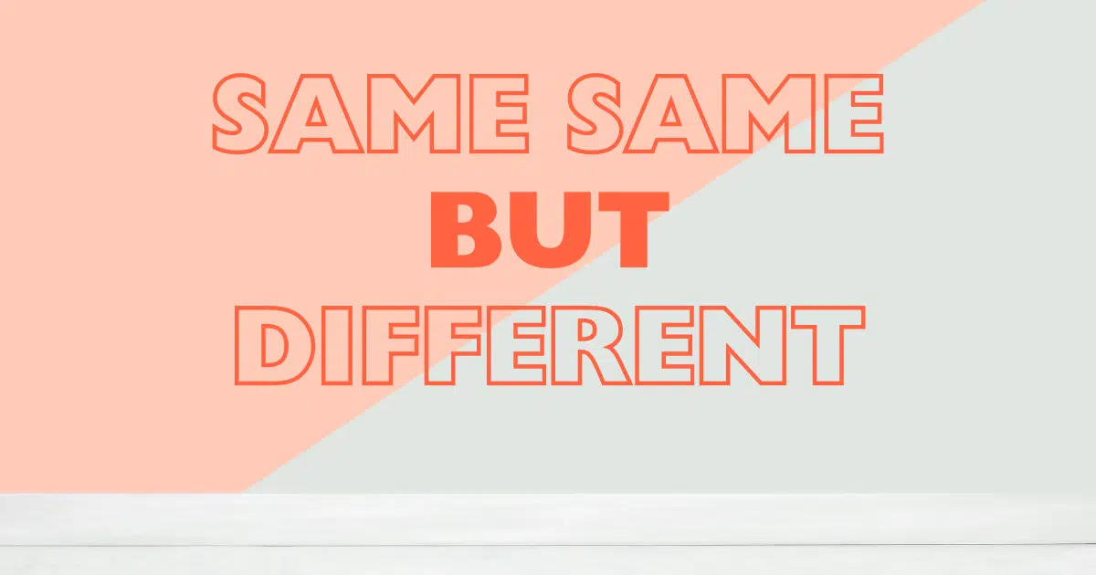 Same Same but different