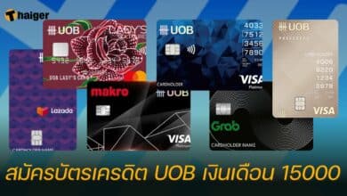 สมัครบัตรเครดิต UOB เงินเดือน 15000