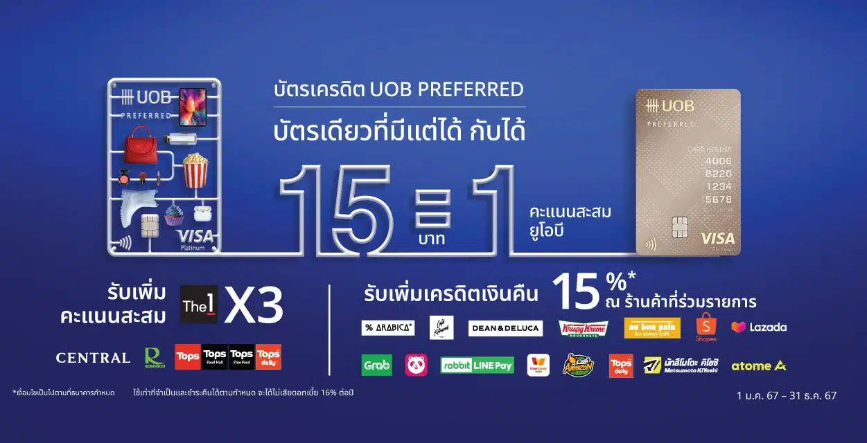 สมัครบัตรเครดิต พรีเฟอร์ UOB