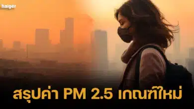 สรุปค่า PM 2.5 เกณฑ์ใหม่