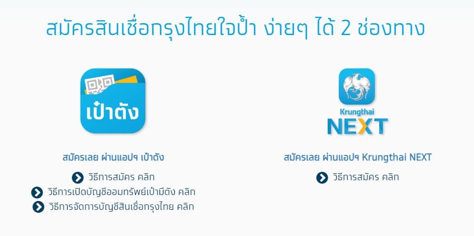 สินเชื่อกรุงไทยใจป้ำ เอกสาร