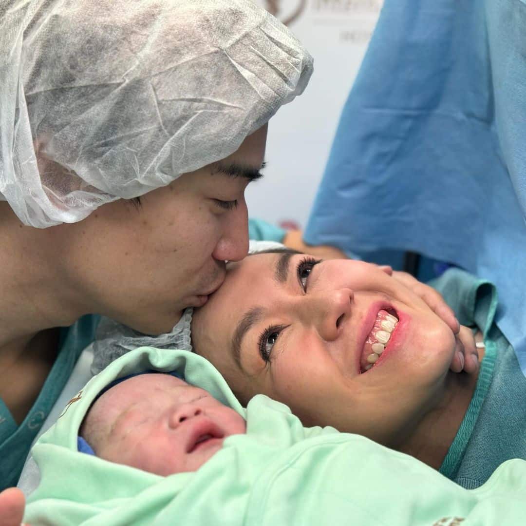 ภาพเป๊ก นิว และลูกชาย น้องสเปซ