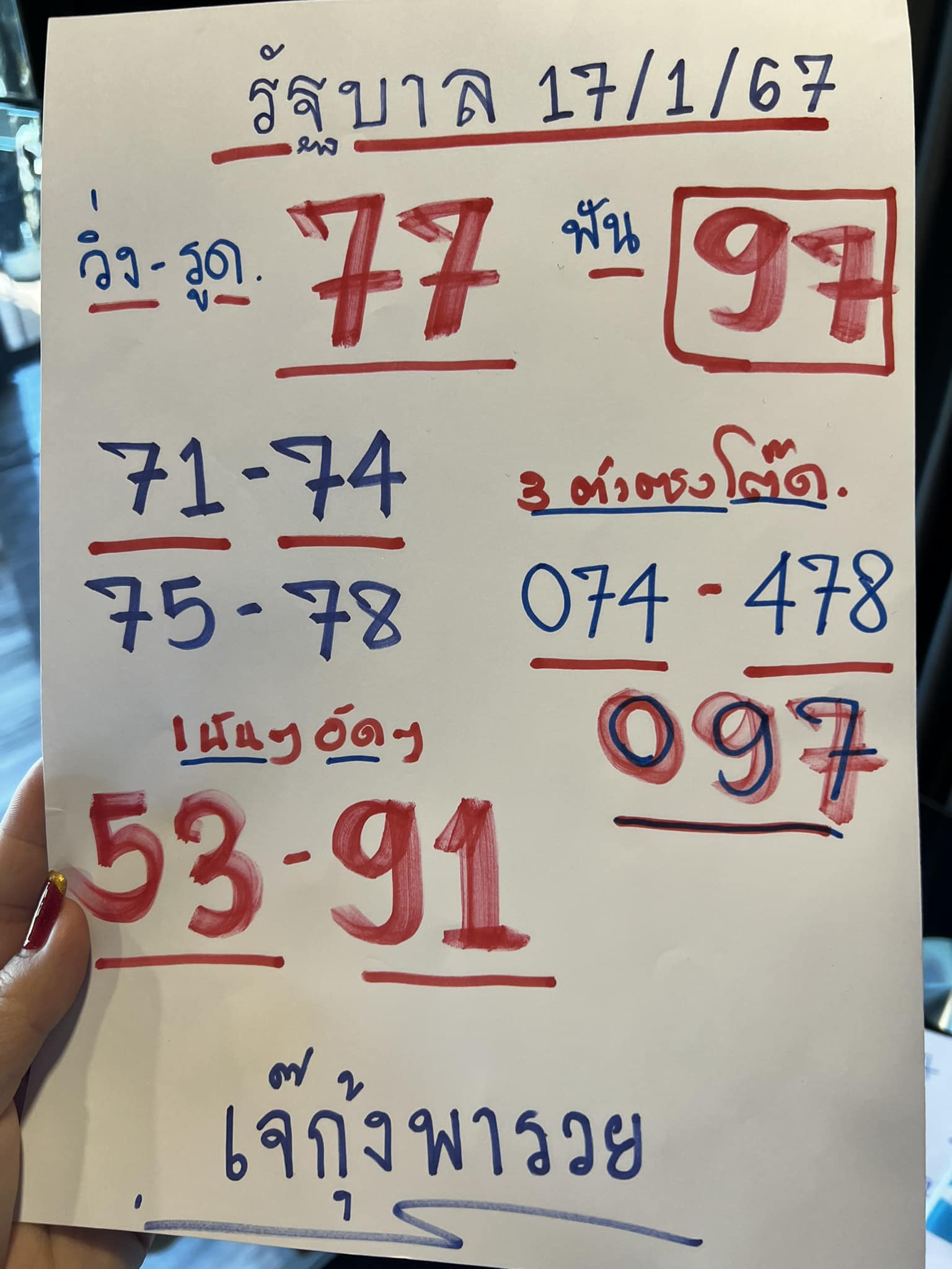 เลขเด็ด เจ๊กุ้ง พารวย 17 1 67