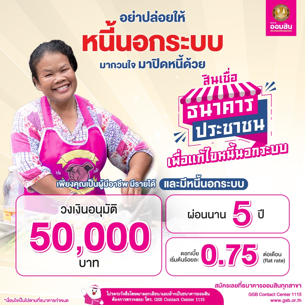 สินเชื่อธนาคารเพื่อประชาชน