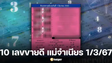 10 เลขเด็ด ขายดี แม่จำเนียน งวด 1 3 67